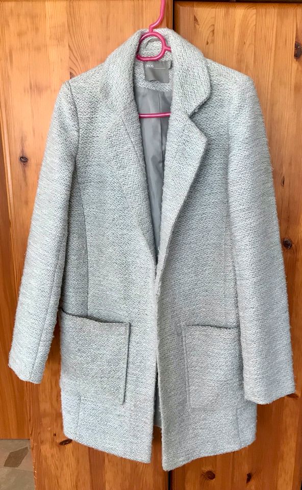 ASOS Mantel / Übergangsjacke elegant hellblau-grau in Lindendorf