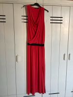 Wie neu! Rotes Sommer-Maxi-Kleid bodenlang Schalkragen Schlitz Wandsbek - Hamburg Rahlstedt Vorschau