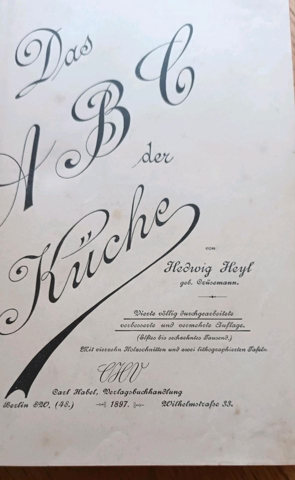 Kochbuch ca. 1900 zu verkaufen in Braunschweig