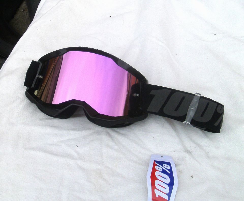 100% Crossbrille Strata 2 Pink verspiegelt Anti-Fog Neu in Cham