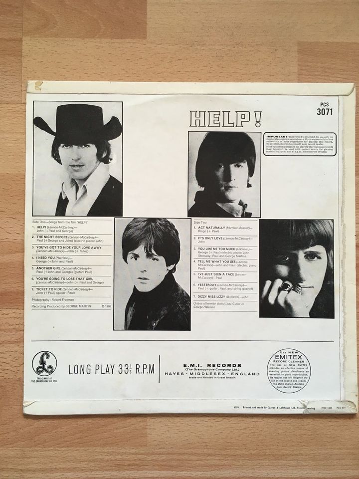 The Beatles Help LP Vinyl 1965 Dänische Pressung Rarität in Rostock