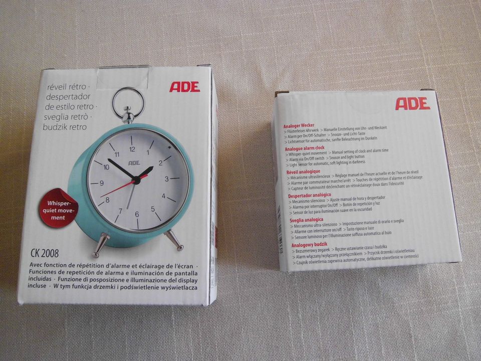 2x NEU ADE Wecker CK 2008 retro Uhr Analog grün ADE Ck 1719 Weiß in Sachsen  - Chemnitz | eBay Kleinanzeigen ist jetzt Kleinanzeigen