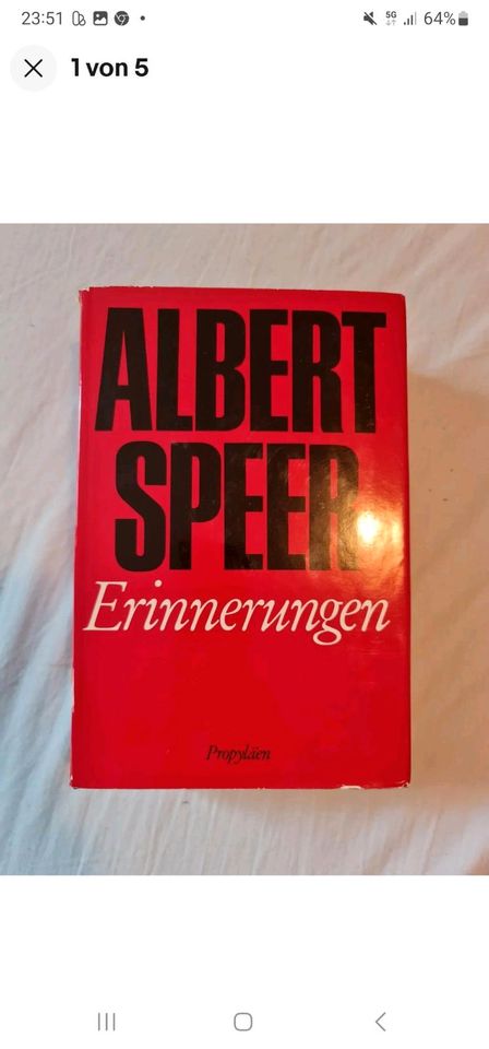 Albert Speer Erinnerungen, handsigniert, Rarität in Berlin