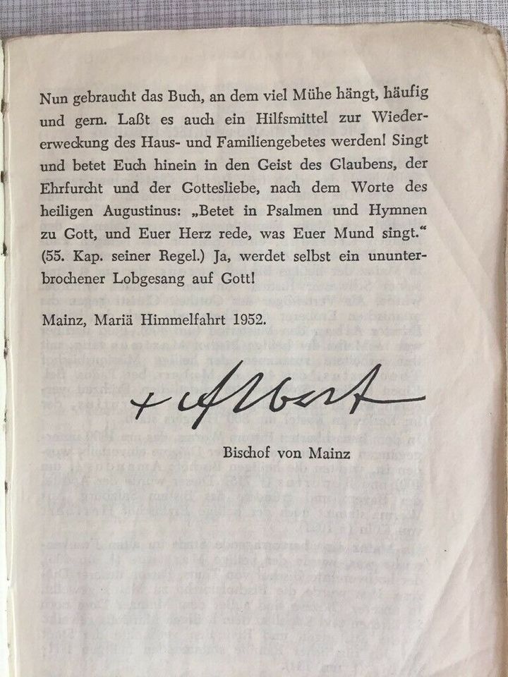 Gesangbuch, Gebetbuch 1952, Kommunion, Bistum Mainz in Ingelheim am Rhein