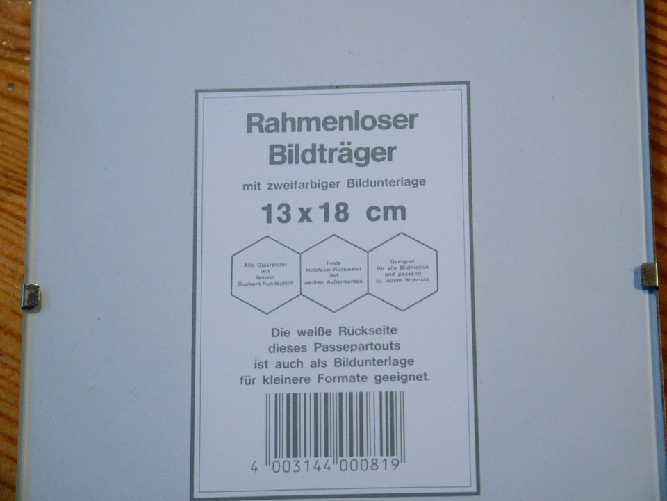 3 Bilderrahmen rahmenlos 13 x 18 cm in Schinkel