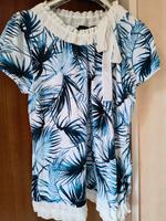 le Comte süßes Shirt Oberteil Gr. 38, blau weißes Palmenmuster ne Nordrhein-Westfalen - Marl Vorschau
