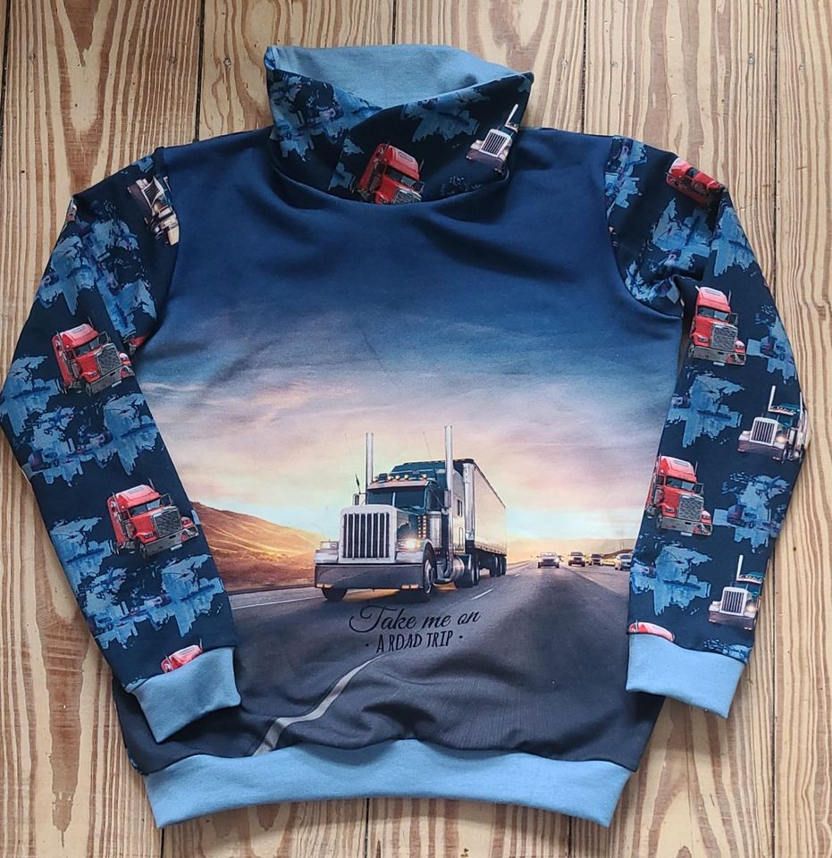 French Terry Truck 10€/m Laster Kran Trecker Stoff Sweat in Quickborn