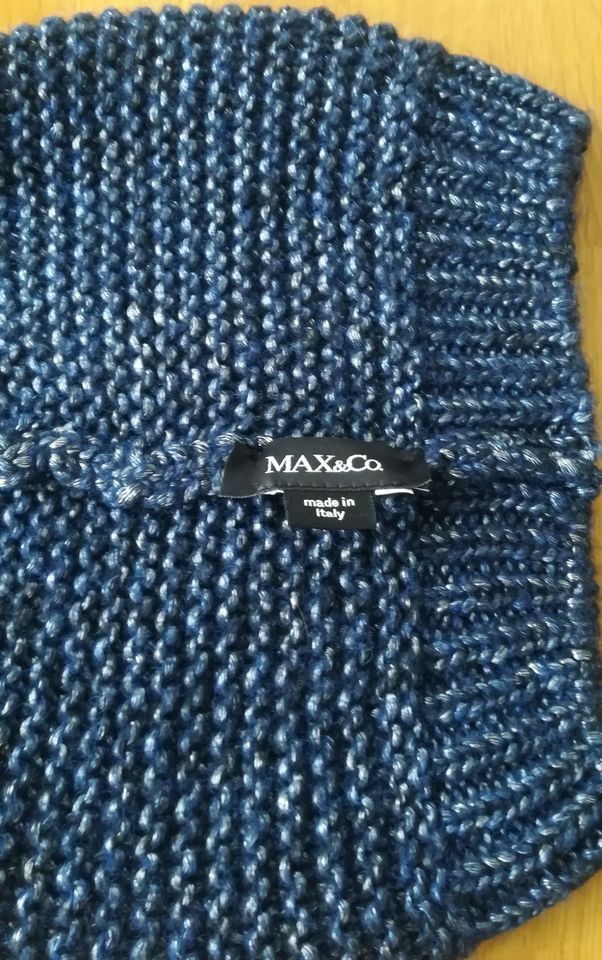 Strickmütze von Max&Co., dunkel blau mit metallik Glanz, warm in Ludwigsburg