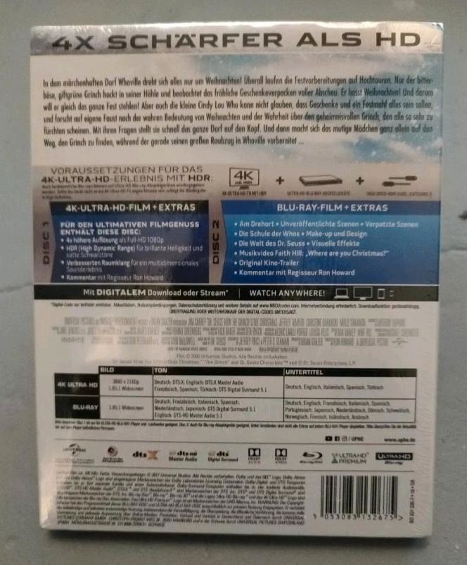 Der Grinch 4k Ultra HD Blu Ray neu HDR in Zeuthen