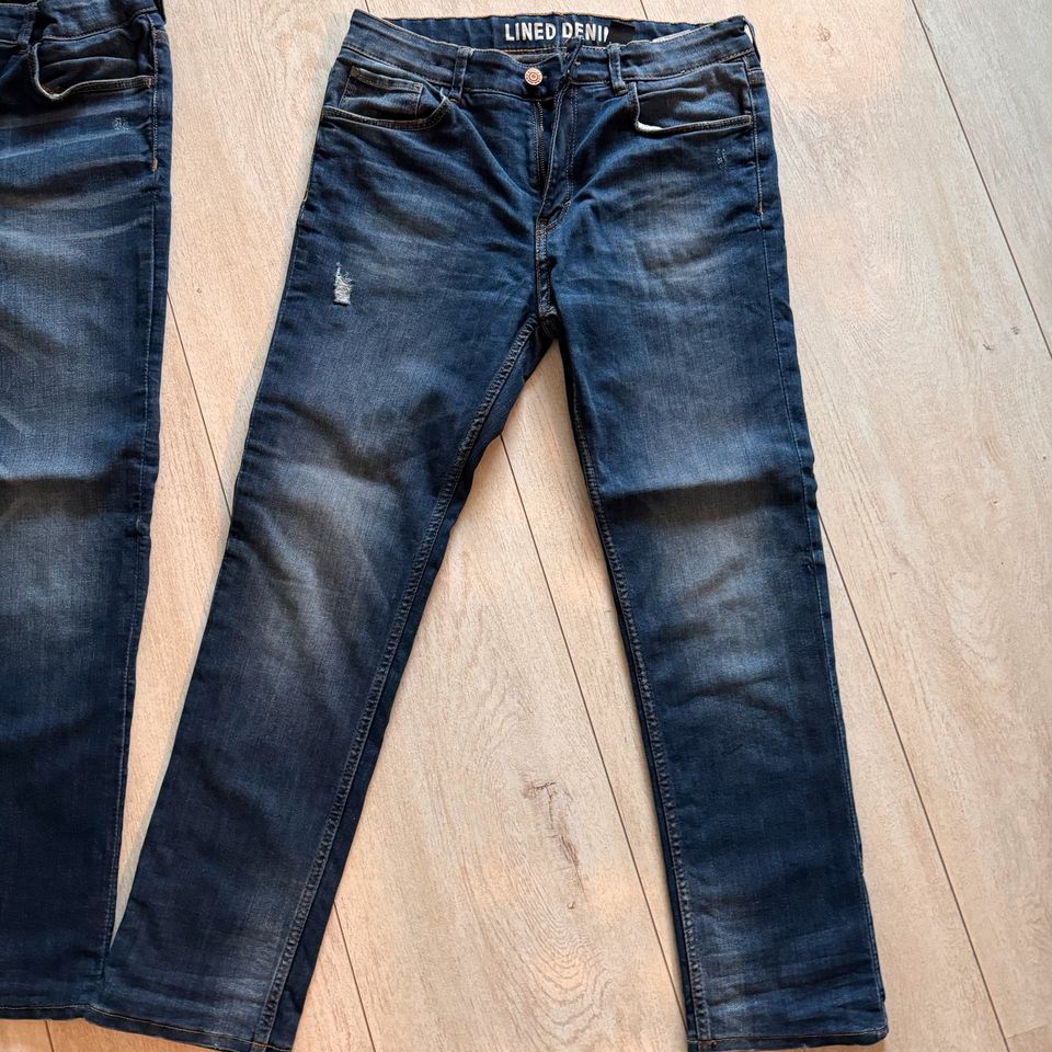 H&M gefütterte Jeans Gr. 158 gerader Schnitt in Dresden