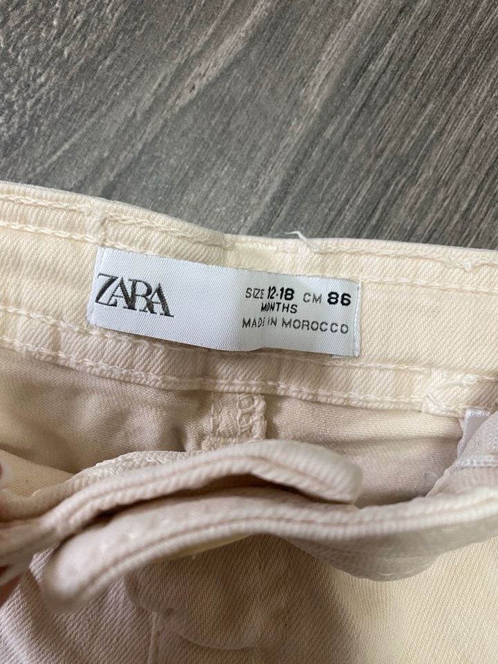 Creme beige baggy jeans weit Hose Zara 86 in Helmbrechts