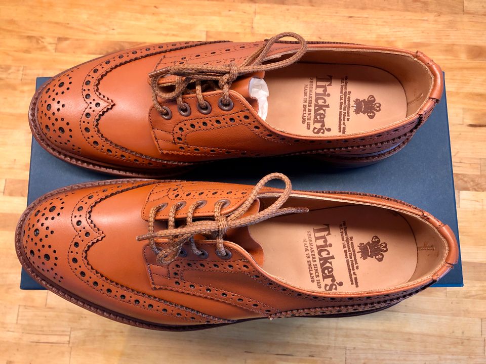 Tricker's Bourton engl. Schuh Brogue C-Shade 42.5 EU rahmengenäht in Düsseldorf