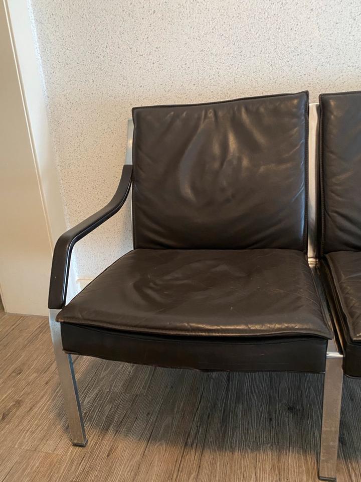 Sitzbank Lederbank Sofa Knoll Art Collection Rudolf  Glatzel 70s in Düsseldorf
