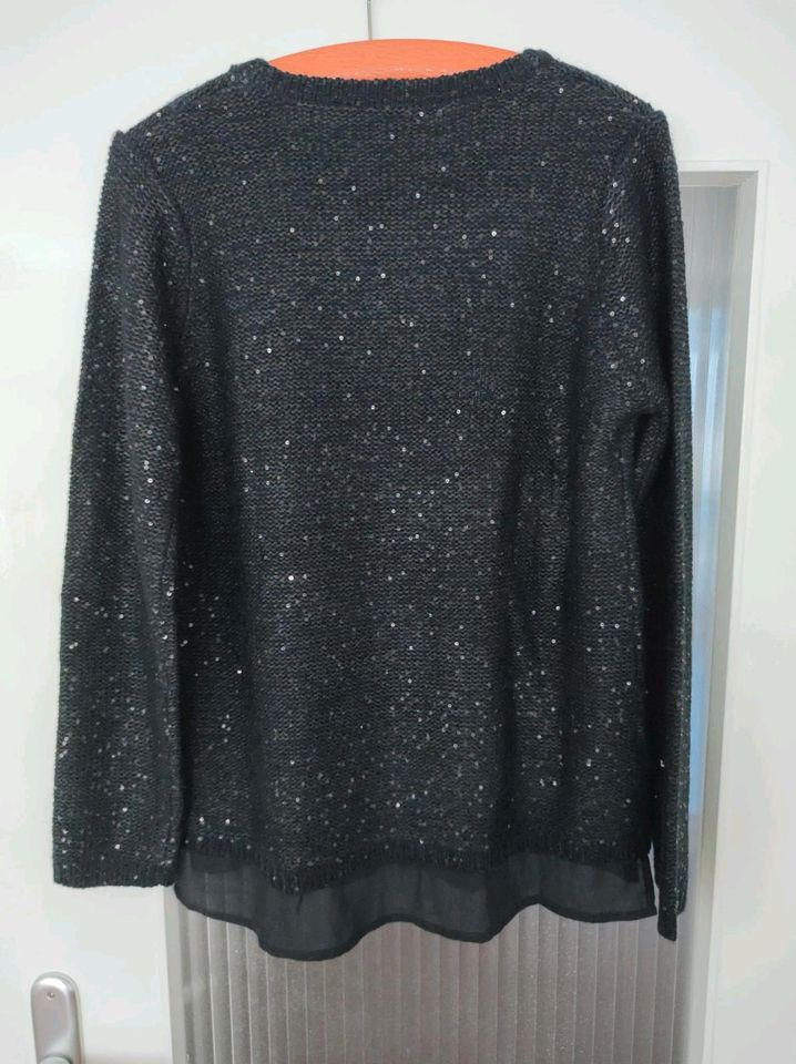 Esmara Damen-Pullover schwarz mit Pailletten, Größe M in Hannover