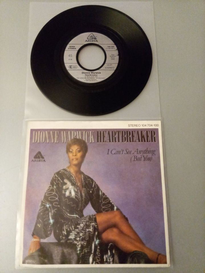 Dionne Warwick Single – Heartbreaker – aus Europa von 1982 in Köln