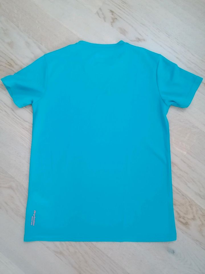 CMP T-shirt Sportshirt dryfunction blau türkis neuwertig Gr. 164 in Steinbach