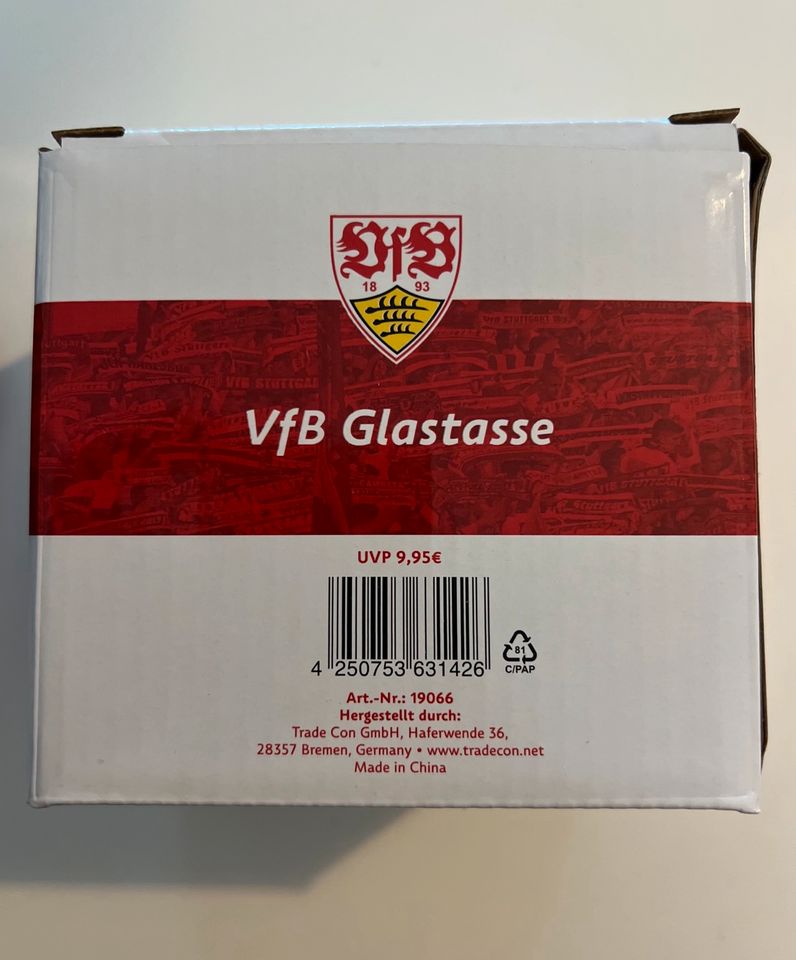 VfB Stuttgart Glasstasse Tasse Kaffetasse in Köln