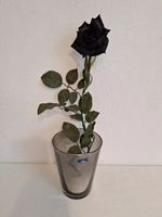 Kunstblume Schwarze Rose Dekoration Deko Rose in Glas Vase Gesamt Essen - Essen-Ruhrhalbinsel Vorschau