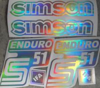 Simson S51Enduro Aufkleber,3D Hologrammoptik,Oldtimer Brandenburg - Falkenberg/Elster Vorschau