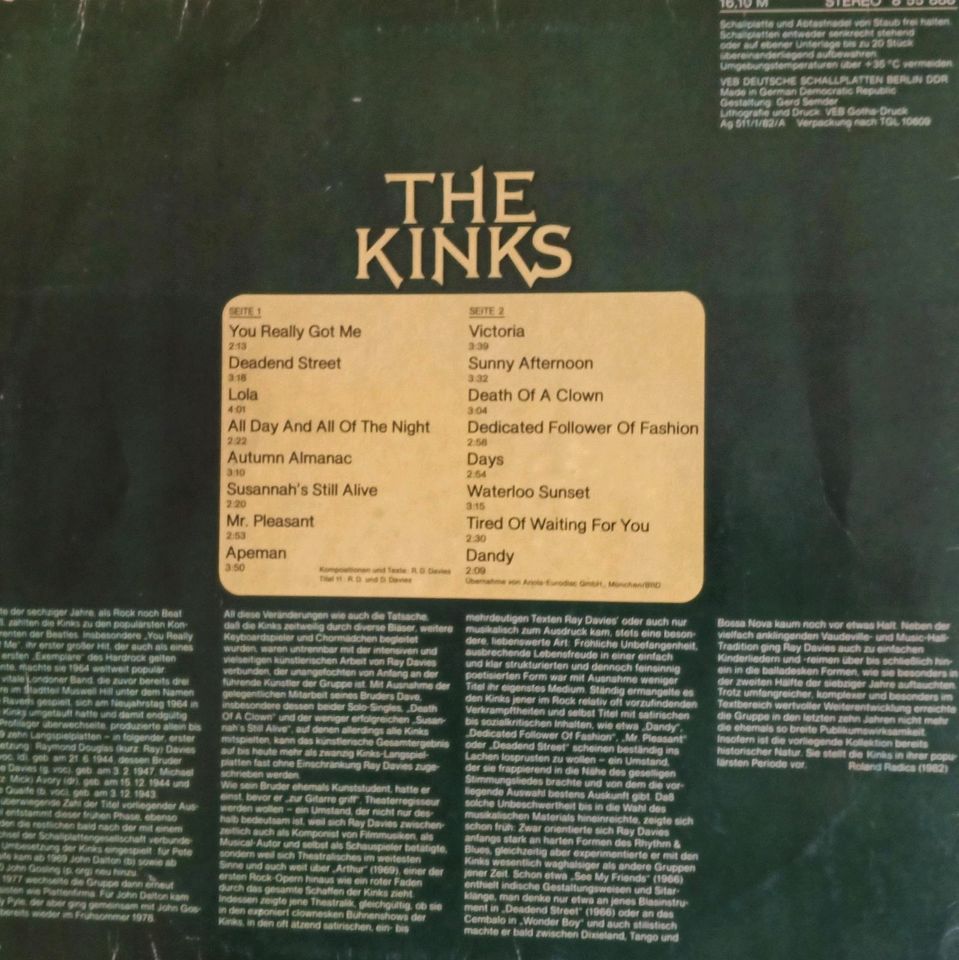 DDR Vinyl LP THE KINGS  AMIGA 855888 in Dermbach