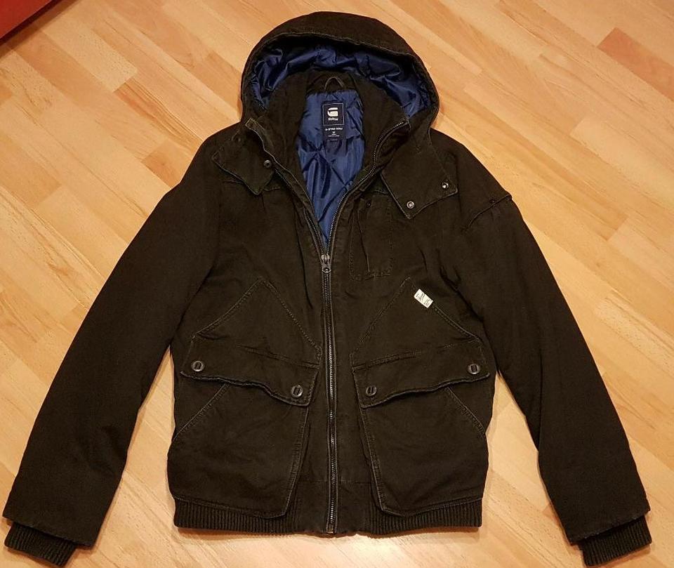 G-Star Winterjacke , Jacke , Ontario Hooded Bomber , schwarz , XL in Paulinenaue