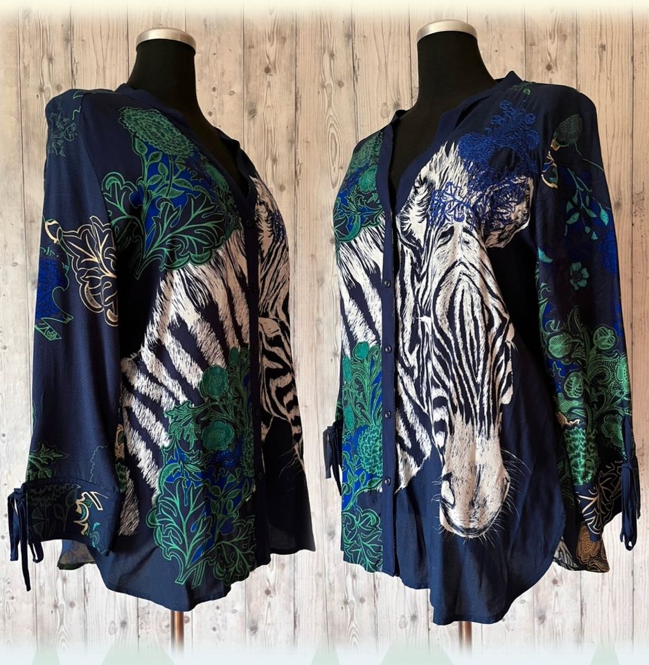 + Desigual Tunika Bluse + Zebra Motiv + Gr. XL + Wie Neu + in Engelskirchen