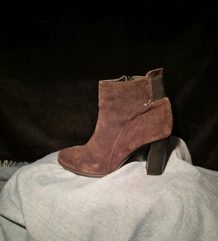 Stiefeletten mit Blockabsatz, Gr. 37, Braun, Drievholt Hamburg in Altbach