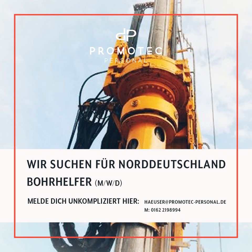 Tiefbaufacharbeiter in der Horizontalbohrtechnik m / w / d in Lorup