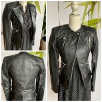 SET - wunderschöne schwarze Echt-Lederjacke, Größe 34 Neuhausen-Nymphenburg - Neuhausen Vorschau