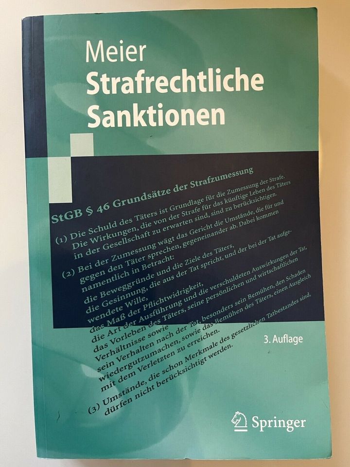 Strafrechtliche Sanktionen Meier 3.Aufgabe Kriminologie Jura in Düsseldorf