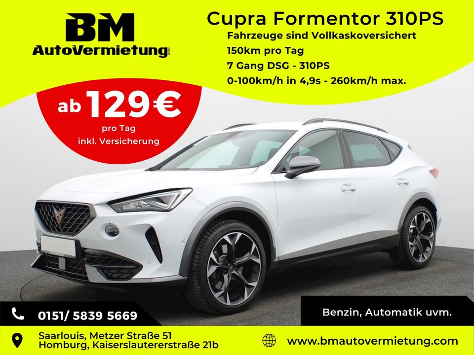 Cupra Formentor 310ps - Sportwagen mieten Saarlouis, Saarbrücken in Saarlouis