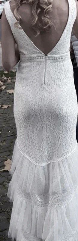 weißes Brautkleid Hochzeitskleid mit Cutouts, rückenfrei XS in Dortmund