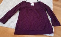 H&M Pulli weinrot mit Spitze M 3/4 Ärmeliger Sweater Pullover 38 Hessen - Grünberg Vorschau