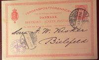 Postkarte Dänemark 1902 nach Bielefeld Nordrhein-Westfalen - Lindlar Vorschau