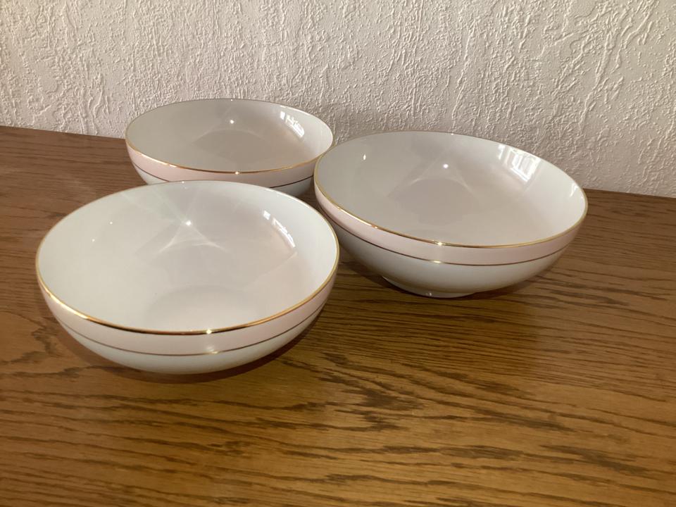 3 Servierschalen Eschenbach Valencia 1495 Rosaband Dekor 4/2852 in Sehnde