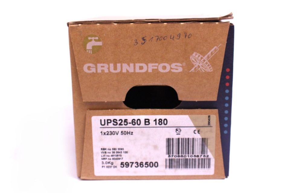 Grundfos UPS 25-60 B 180 Umwälzpumpe Warmwasserumwälzung Heizung in Dresden
