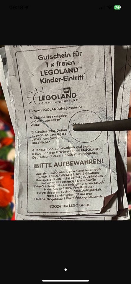 Legoland Deutschland Kind/Ticket  39€ von 2-11 Jahren frei! in Mönchengladbach