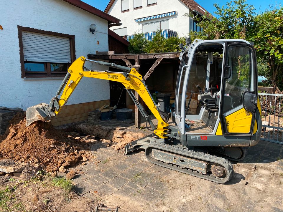 Minibagger - Erdarbeiten, Baggerarbeiten inkl. Fahrer in Neuberg