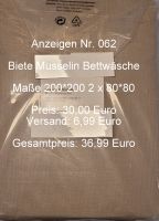 Musselin Bettwäsche in Taupe 200*200 + 2 x 80*80 Anzeigen Nr. 063 Nordrhein-Westfalen - Bocholt Vorschau