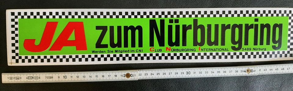 Nürburgring Club International Aufkleber 70er Jahre groß in Mayen