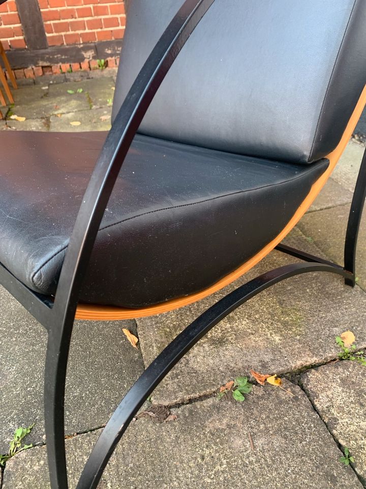 Sessel chair Design 80er Leder Karlo Zimmer Möbel armchair Retro in Berlin