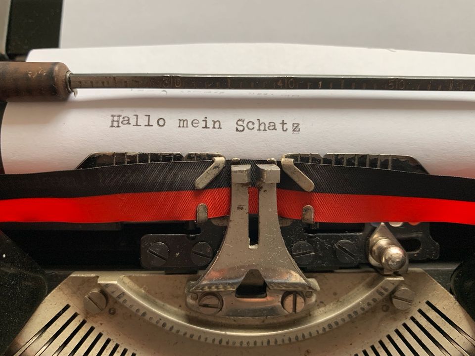 Personalisierter Text auf Schreibmaschine geschrieben in Bad Feilnbach
