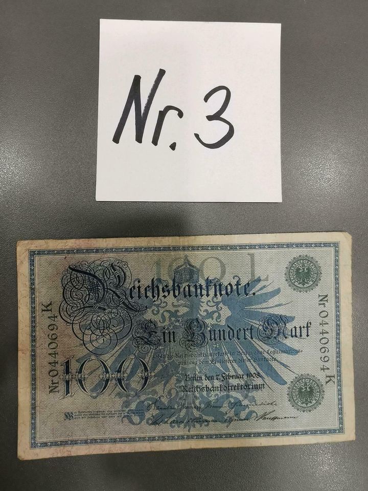 6 Stück Original Reichsbanknoten 20, 50, 100 Mark Sammeln Rarität in Dresden