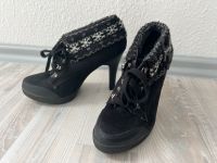 Sneaker Pumps Stiefeletten Gr.37 schwarz mit Schneeflocken Sachsen - Netzschkau Vorschau