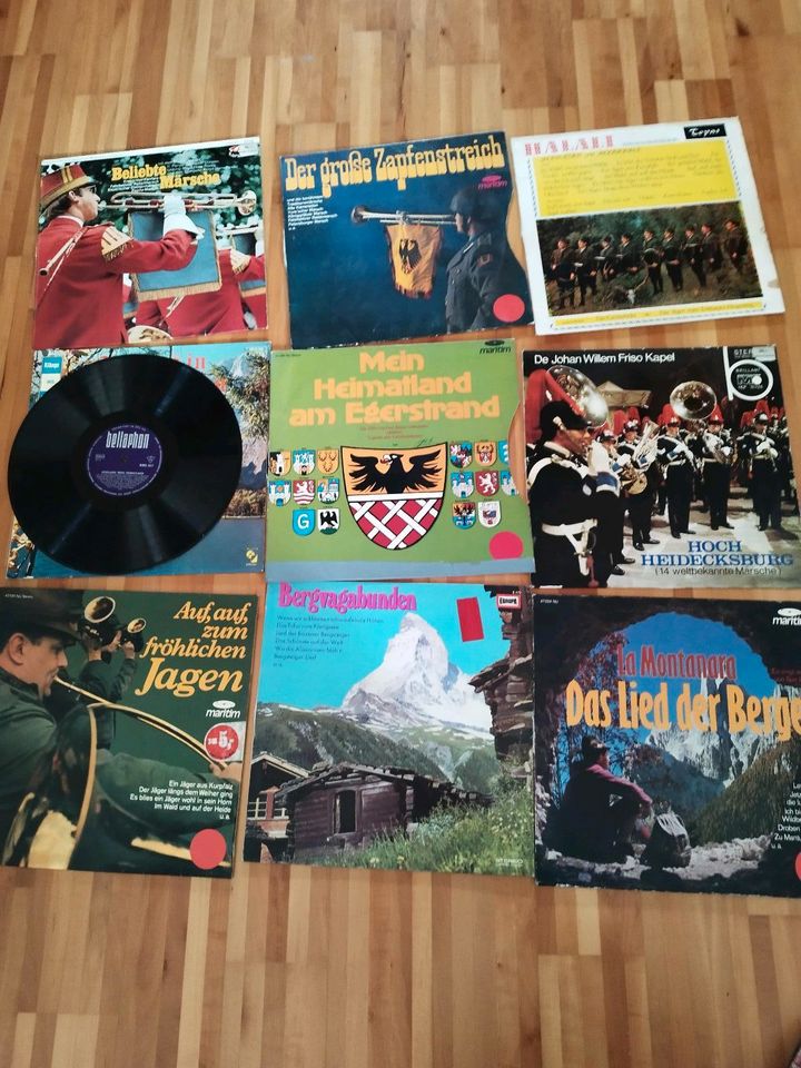 9 LPs Volksmusik zu verschenken in Mering