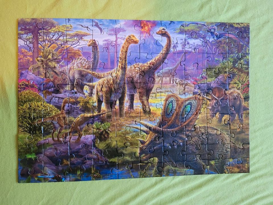 4 Dinosaurier - Puzzle mit Koffer in Halle