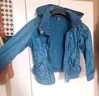 Zara Crop Jacke 34 36 XS S Blau Kapuze 3/4 Ärmel Hannover - Mitte Vorschau