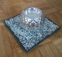 Glasteller Silberfarben Mosaik Teelichthalter Kerzenhalter Kiel - Wellsee-Kronsburg-Rönne Vorschau