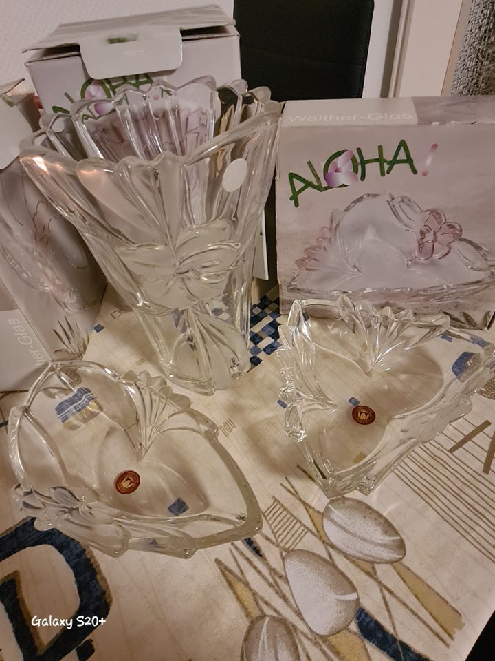 Set Aloha Waltherglas Vase,Zierschale,Dreieckschale,2Aschenbecher in Leverkusen