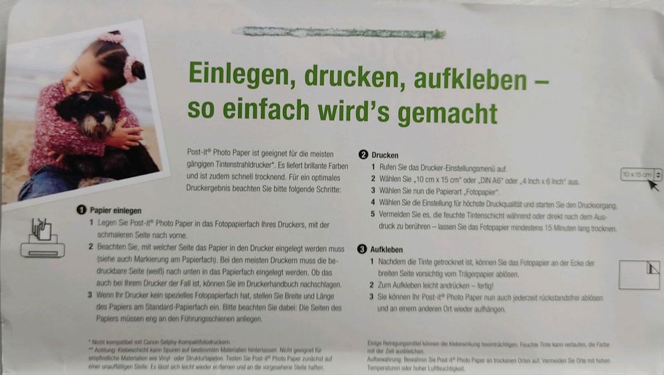 21 Post-it Fotopapier Photo Druck 10x15 Selbsthaftend in München